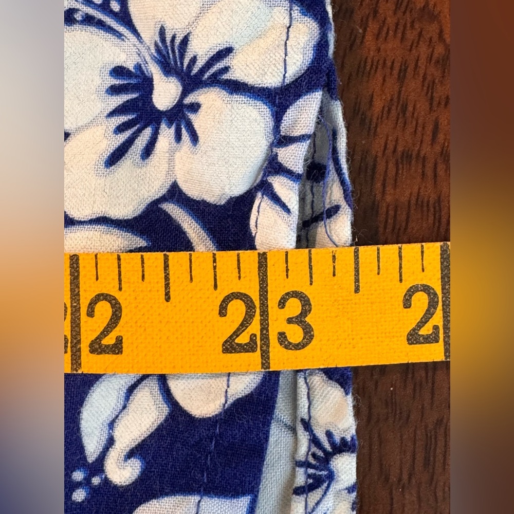 ULUWATU Bali island men’s blue white floral casual button down Hawaiian shirt XL - Picture 16 of 16